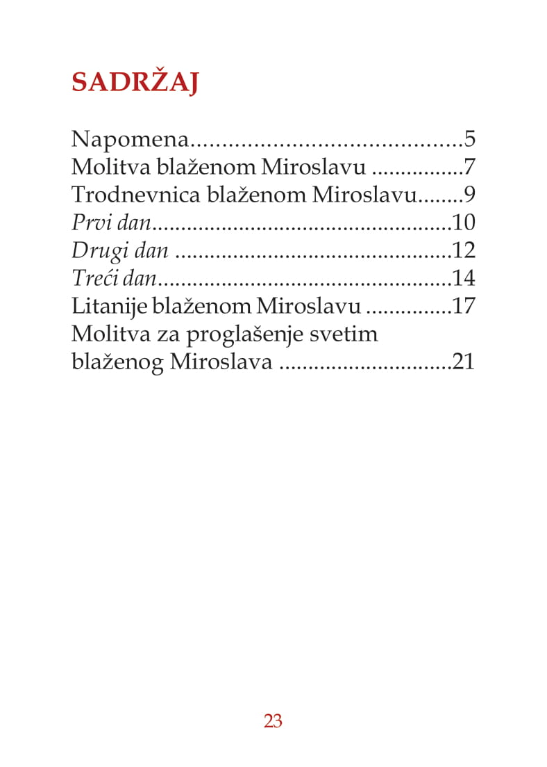 Trodnevnica bl. Miroslavu ZADNJE 23