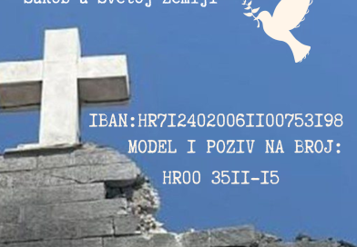Poziv na molitvu za mir u svijetu i na solidarnost sa stanovništvom u pojasu Gaze i Svetoj zemlji